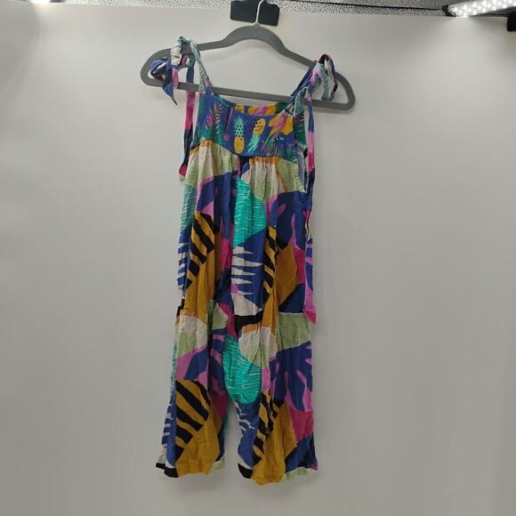 Das Meninas Girls Sleeveless Floral Romper Multicolor Button Front 8Years - Picture 1 of 10